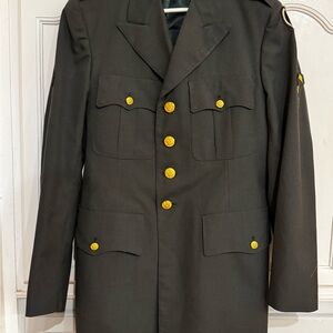 U.S. Army Dark Green Jacket with Yellow Buttons